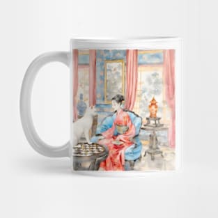 Whimsical chinoiserie watercolor Mug